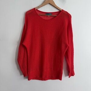 Pim + Larkin Cashmere Eyelet Dolman Sleeve Sweater Pullover